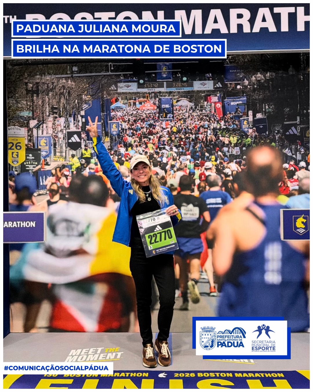Atleta de Santo Antônio de Pádua brilha na 130ª Maratona de Boston, EUA